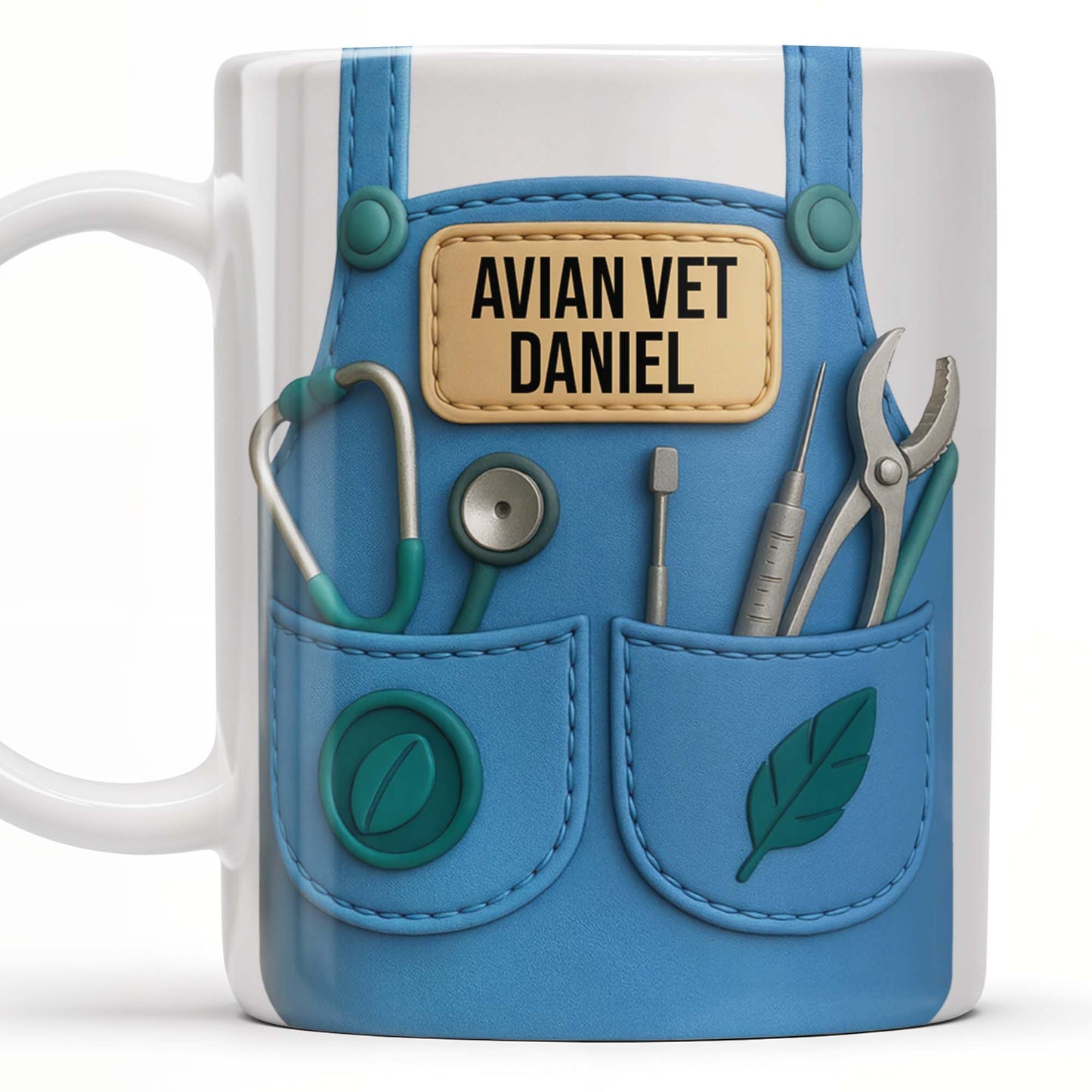Avian Vet Customizable Mug With Medical Instruments - Personalized Custom Coffee Mug - DOC049_MG