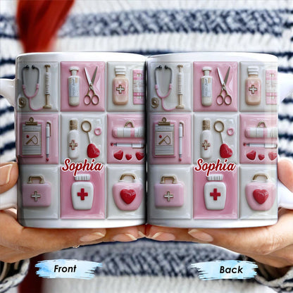 Celebrate Your Medical Journey with Essential Medical Icons - Personalized Custom Coffee Mug - DOC062_MG