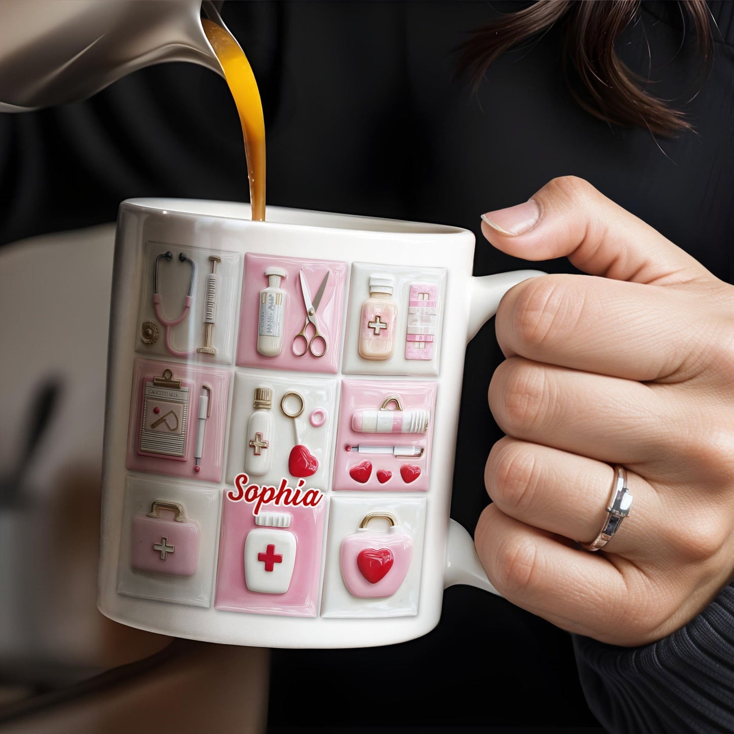 Celebrate Your Medical Journey with Essential Medical Icons - Personalized Custom Coffee Mug - DOC062_MG