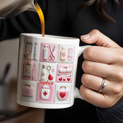 Celebrate Your Medical Journey with Essential Medical Icons - Personalized Custom Coffee Mug - DOC062_MG