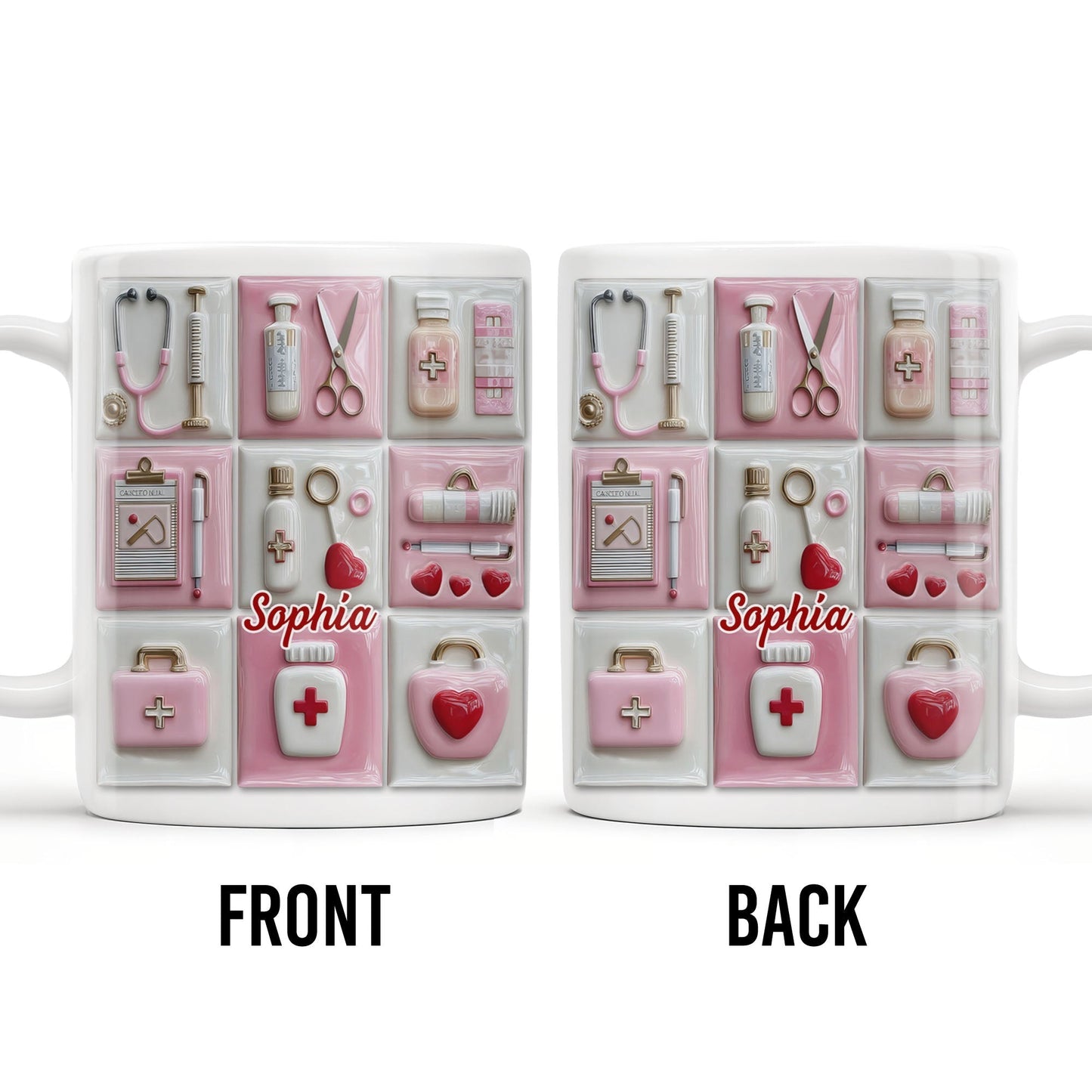 Celebrate Your Medical Journey with Essential Medical Icons - Personalized Custom Coffee Mug - DOC062_MG