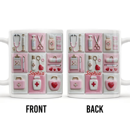 Celebrate Your Medical Journey with Essential Medical Icons - Personalized Custom Coffee Mug - DOC062_MG