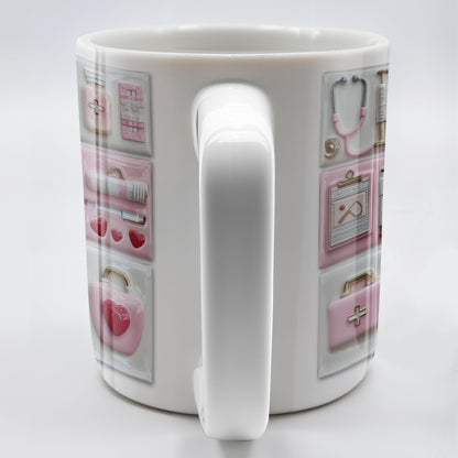 Celebrate Your Medical Journey with Essential Medical Icons - Personalized Custom Coffee Mug - DOC062_MG