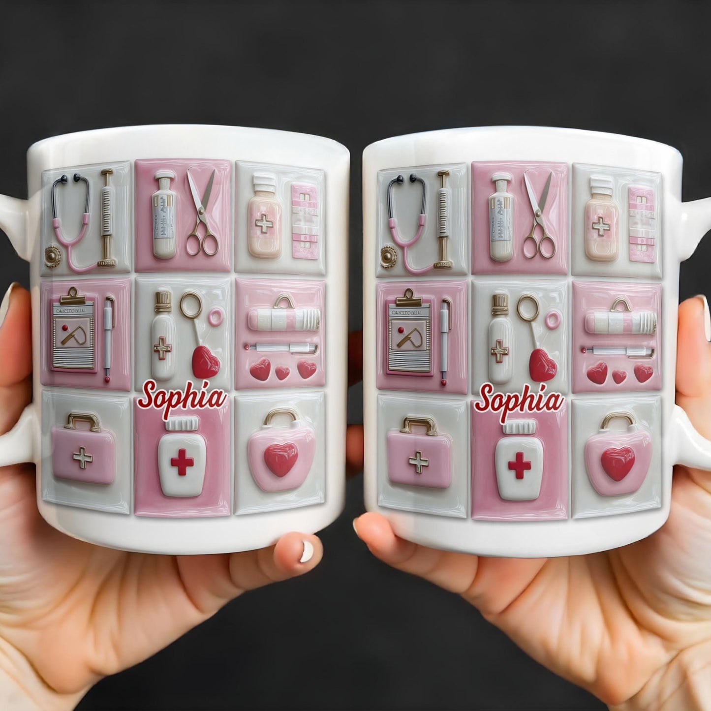 Celebrate Your Medical Journey with Essential Medical Icons - Personalized Custom Coffee Mug - DOC062_MG