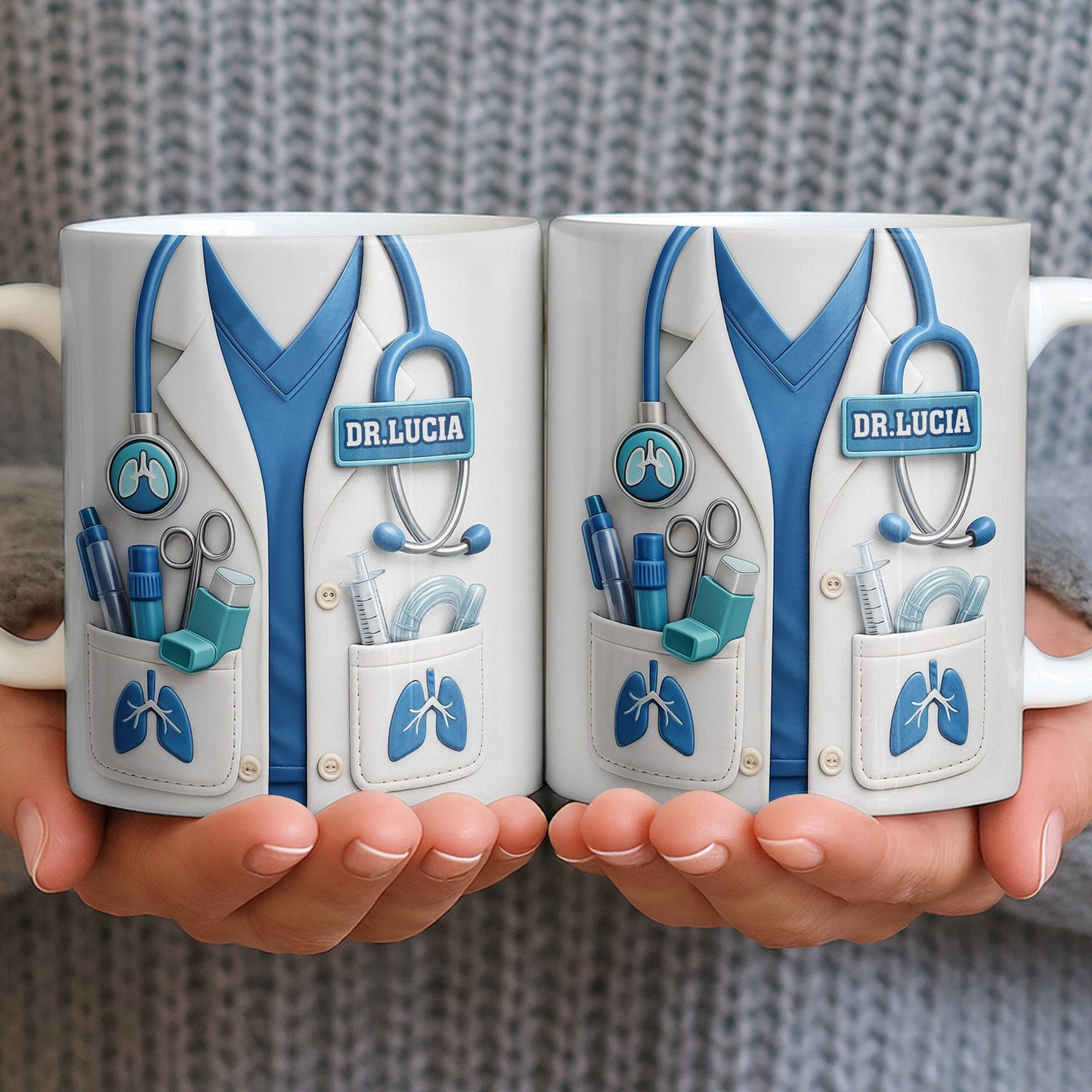 Celebrate Your Favorite Doctor With This Custom White Coat Design - Personalized Custom Coffee Mug - DOC067_MG