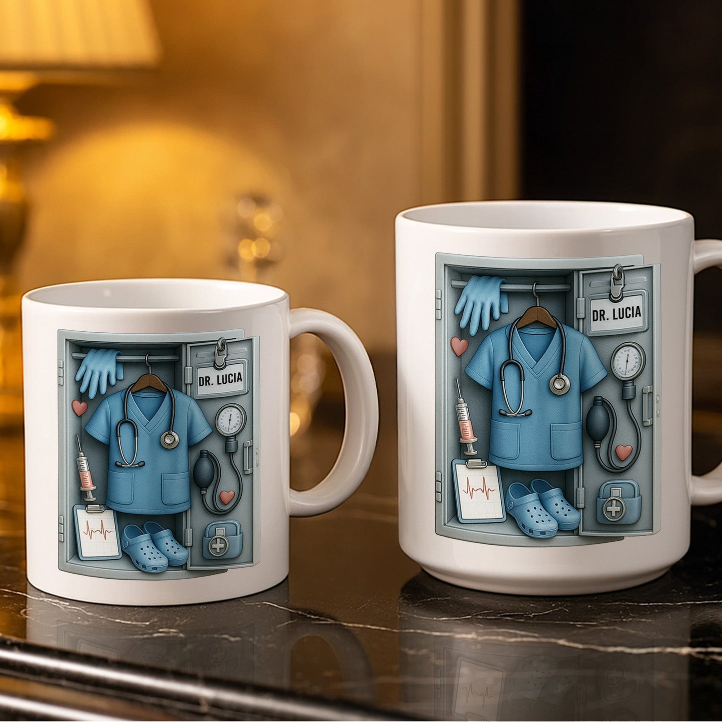 Personalized Medical Professional Essentials Design - Personalized Custom Coffee Mug - DOC068_MG
