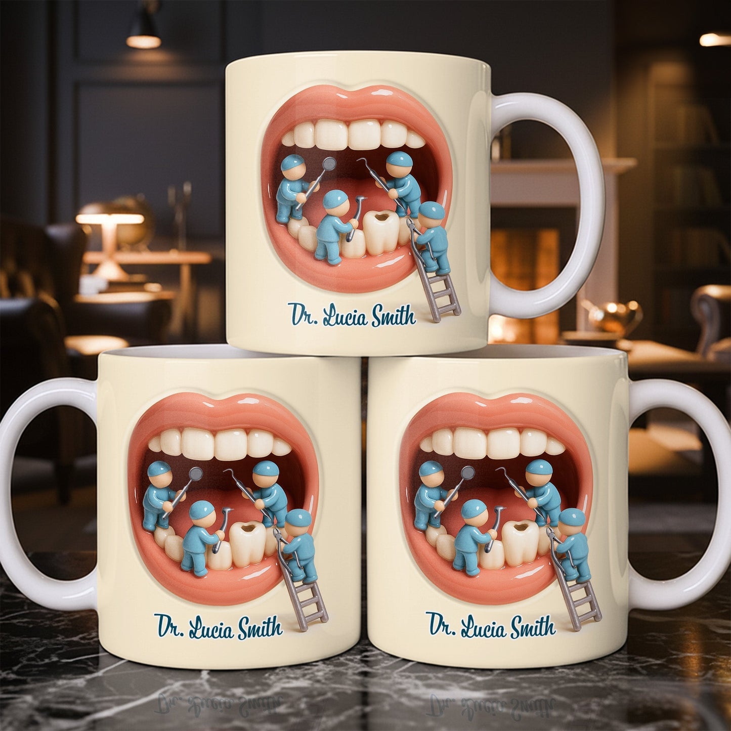 To My Favorite Dentist, A Smile Better Than Any - Personalized Custom Coffee Mug - DOC069_MG