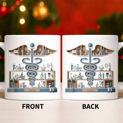 A Thoughtful Gift Celebrating Medical Dedication - Personalized Custom Coffee Mug - DOC070_MG