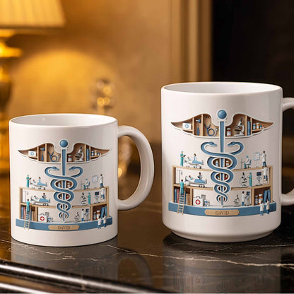 A Thoughtful Gift Celebrating Medical Dedication - Personalized Custom Coffee Mug - DOC070_MG