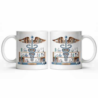 A Thoughtful Gift Celebrating Medical Dedication - Personalized Custom Coffee Mug - DOC070_MG