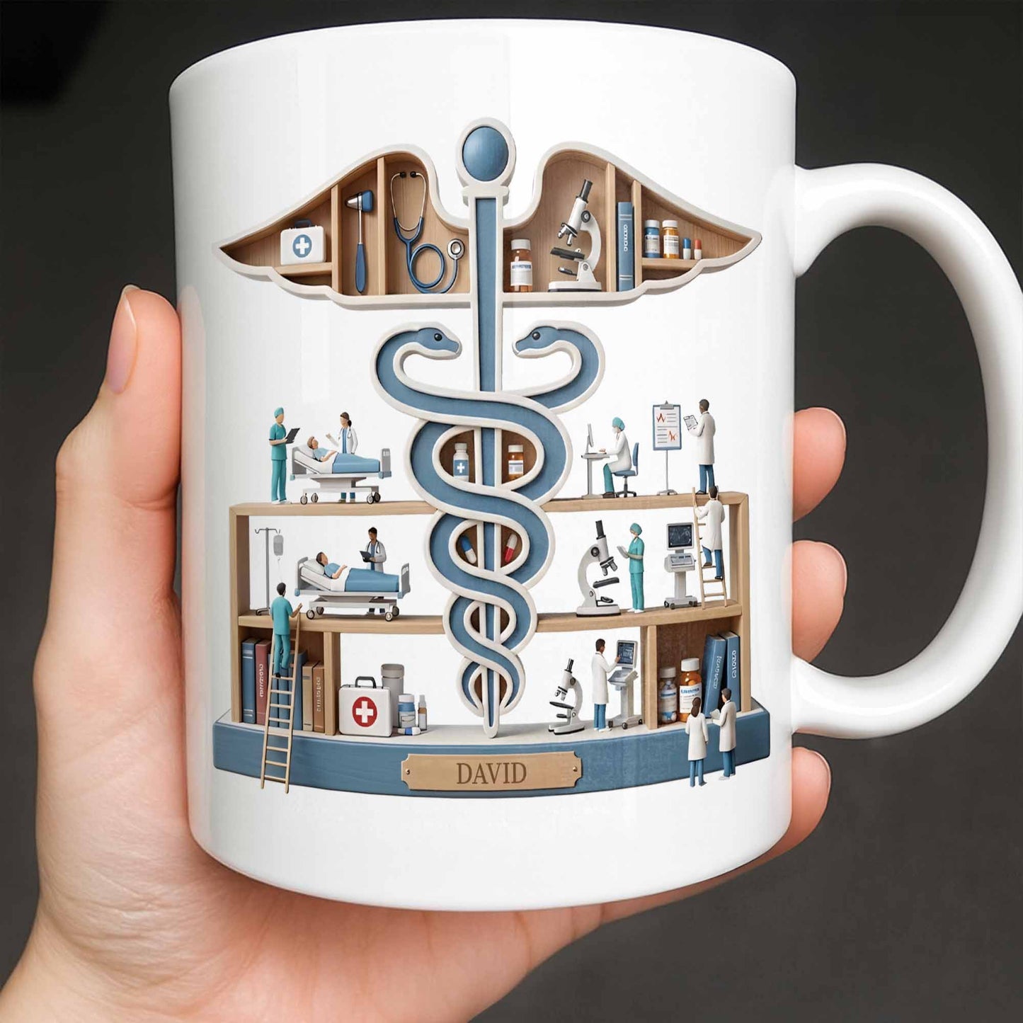 A Thoughtful Gift Celebrating Medical Dedication - Personalized Custom Coffee Mug - DOC070_MG