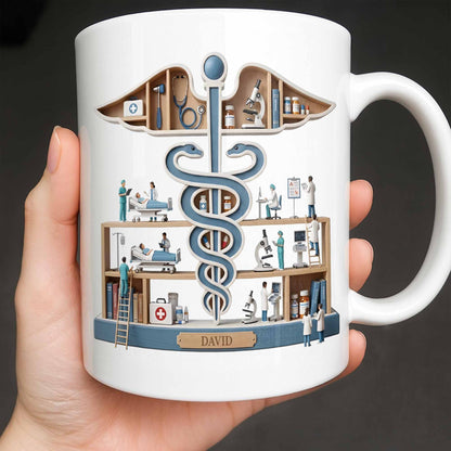 A Thoughtful Gift Celebrating Medical Dedication - Personalized Custom Coffee Mug - DOC070_MG