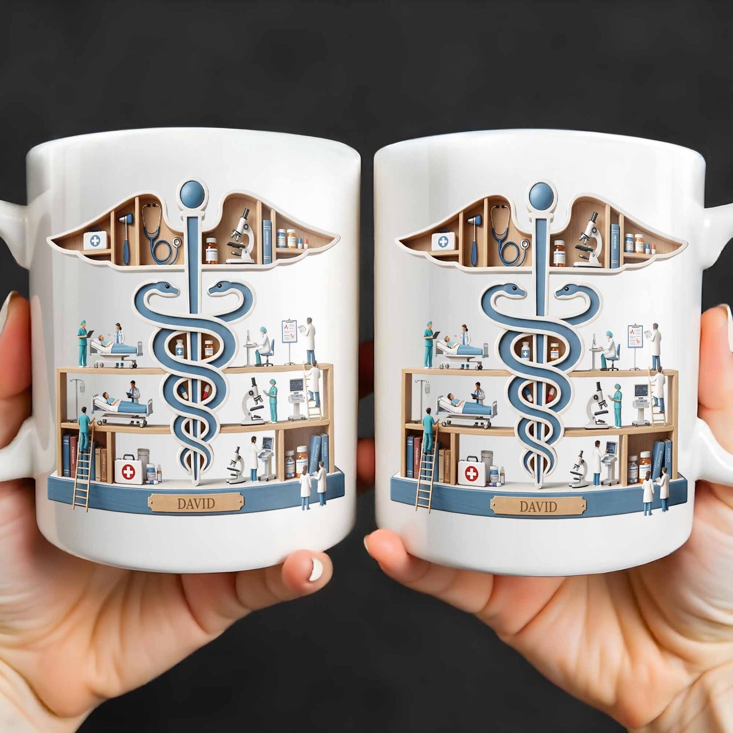 A Thoughtful Gift Celebrating Medical Dedication - Personalized Custom Coffee Mug - DOC070_MG