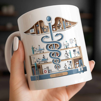 A Thoughtful Gift Celebrating Medical Dedication - Personalized Custom Coffee Mug - DOC070_MG