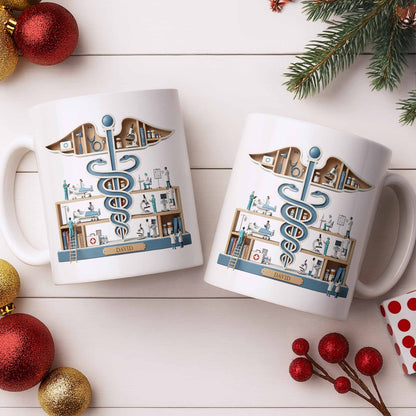 A Thoughtful Gift Celebrating Medical Dedication - Personalized Custom Coffee Mug - DOC070_MG