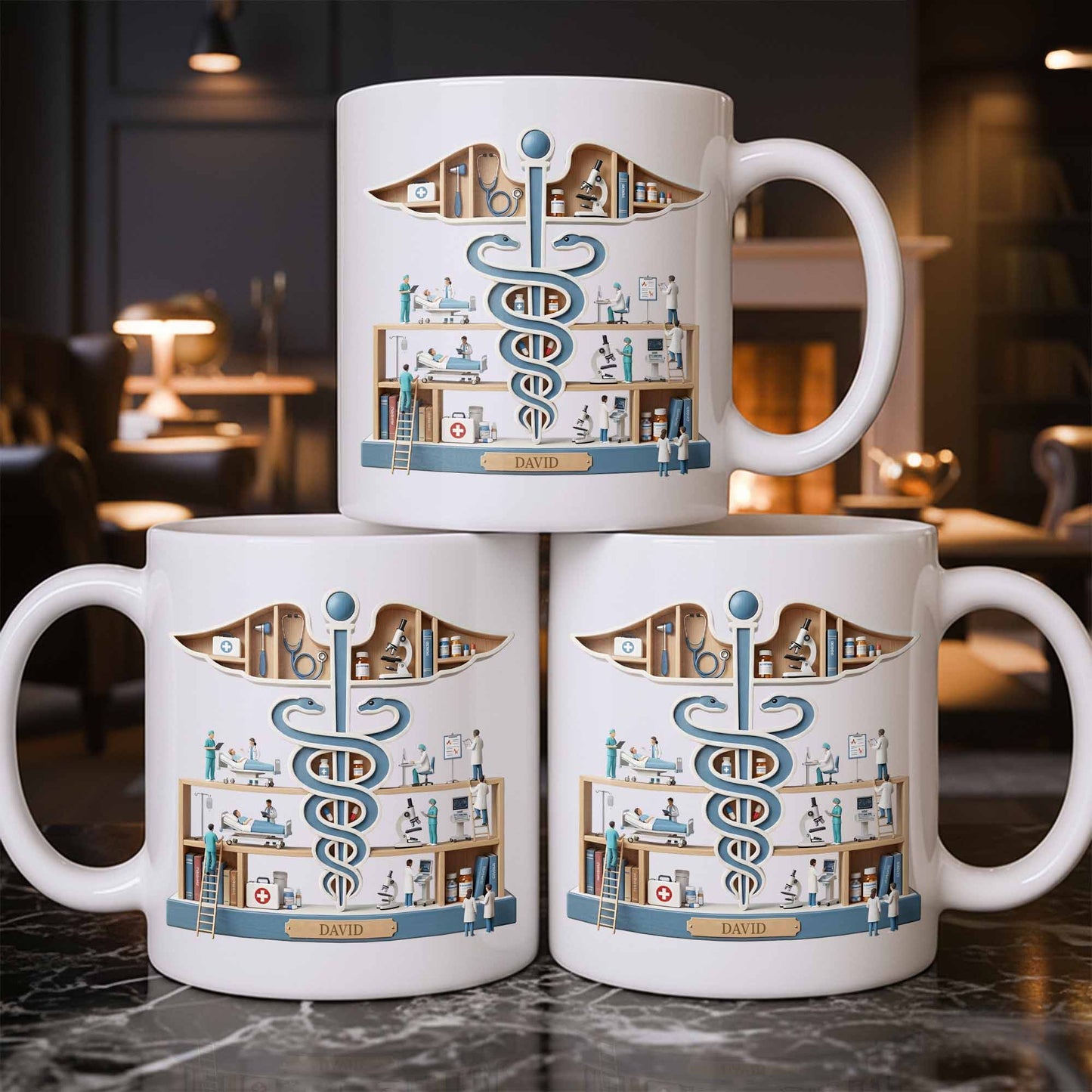 A Thoughtful Gift Celebrating Medical Dedication - Personalized Custom Coffee Mug - DOC070_MG