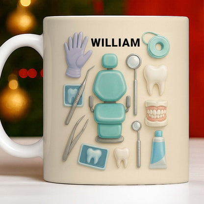 Customizable Name Dental Essentials Mug - Personalized Custom Coffee Mug - DOC072_MG