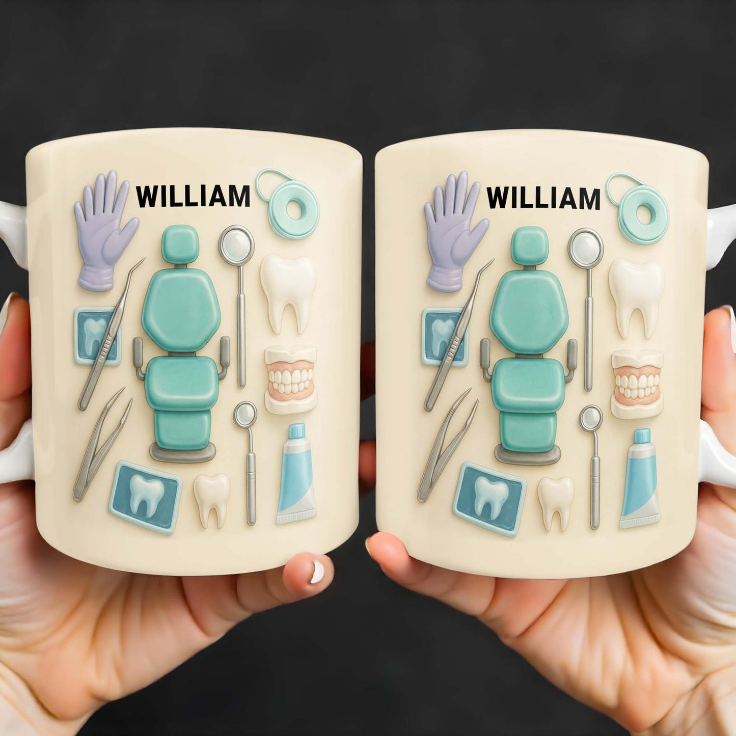 Customizable Name Dental Essentials Mug - Personalized Custom Coffee Mug - DOC072_MG