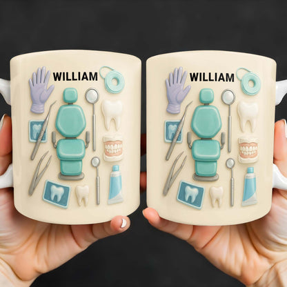 Customizable Name Dental Essentials Mug - Personalized Custom Coffee Mug - DOC072_MG