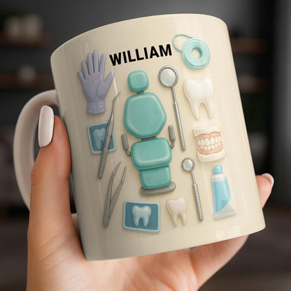 Customizable Name Dental Essentials Mug - Personalized Custom Coffee Mug - DOC072_MG