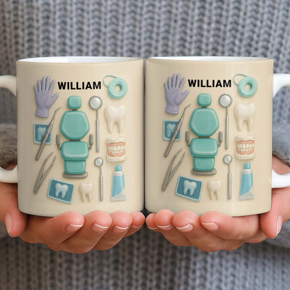Customizable Name Dental Essentials Mug - Personalized Custom Coffee Mug - DOC072_MG