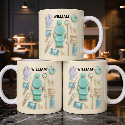 Customizable Name Dental Essentials Mug - Personalized Custom Coffee Mug - DOC072_MG