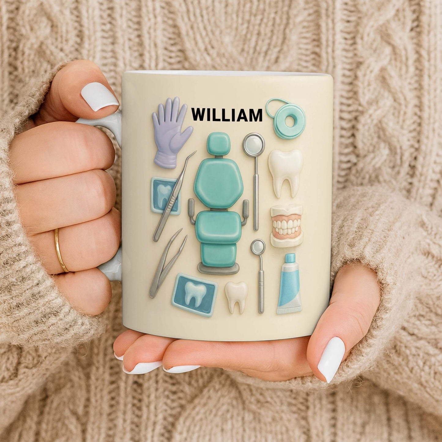 Customizable Name Dental Essentials Mug - Personalized Custom Coffee Mug - DOC072_MG