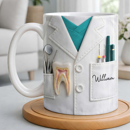 Celebrate Your Favorite Dentist With A Custom Lab Coat Design - Personalized Custom Coffee Mug - DOC073_MG