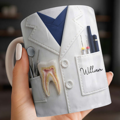 Celebrate Your Favorite Dentist With A Custom Lab Coat Design - Personalized Custom Coffee Mug - DOC073_MG