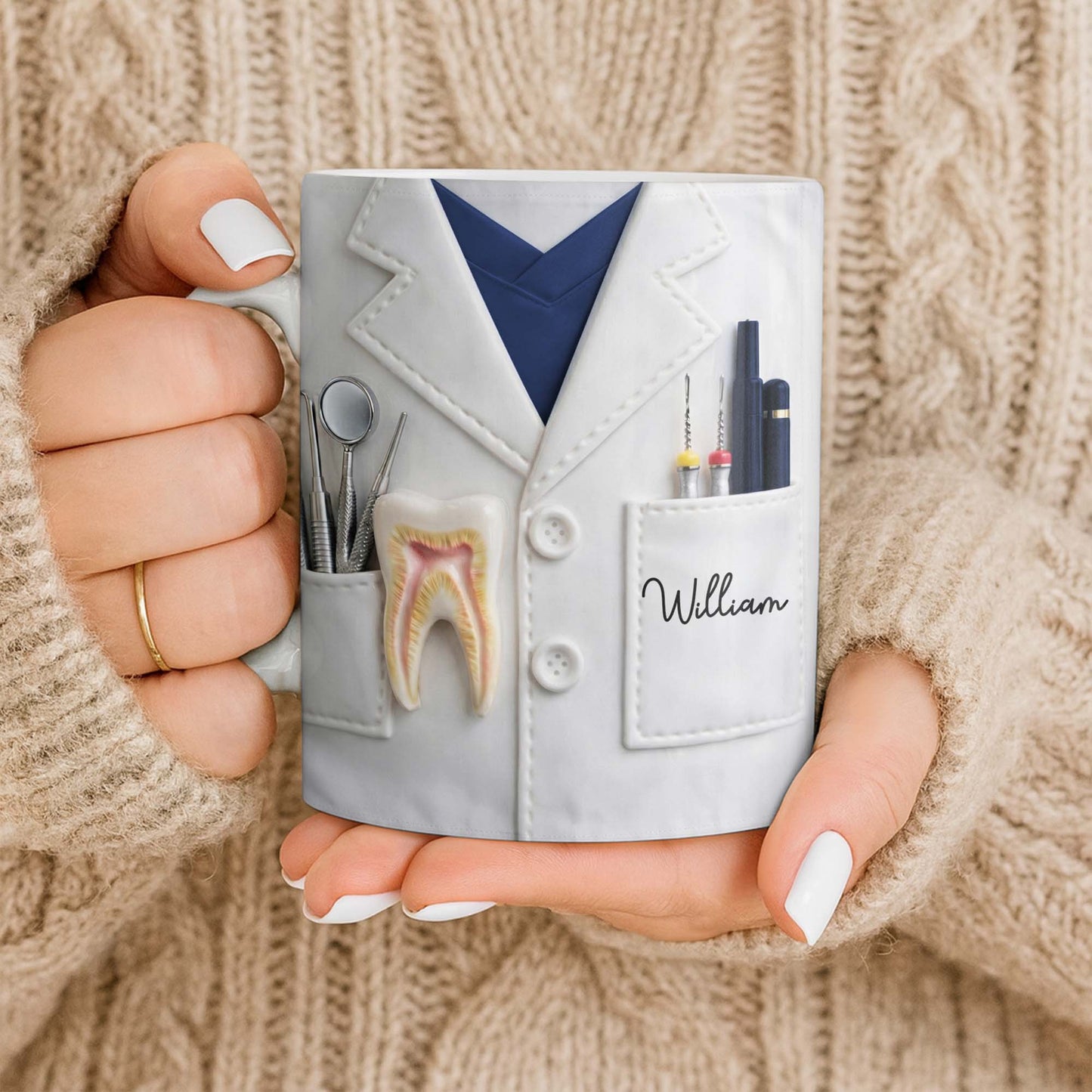 Celebrate Your Favorite Dentist With A Custom Lab Coat Design - Personalized Custom Coffee Mug - DOC073_MG