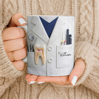 Celebrate Your Favorite Dentist With A Custom Lab Coat Design - Personalized Custom Coffee Mug - DOC073_MG