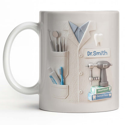 Celebrate A Beautiful Smile Every Day With Our Custom Dentist Mug - Personalized Custom Coffee Mug - DOC075_MG