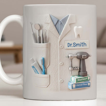 Celebrate A Beautiful Smile Every Day With Our Custom Dentist Mug - Personalized Custom Coffee Mug - DOC075_MG