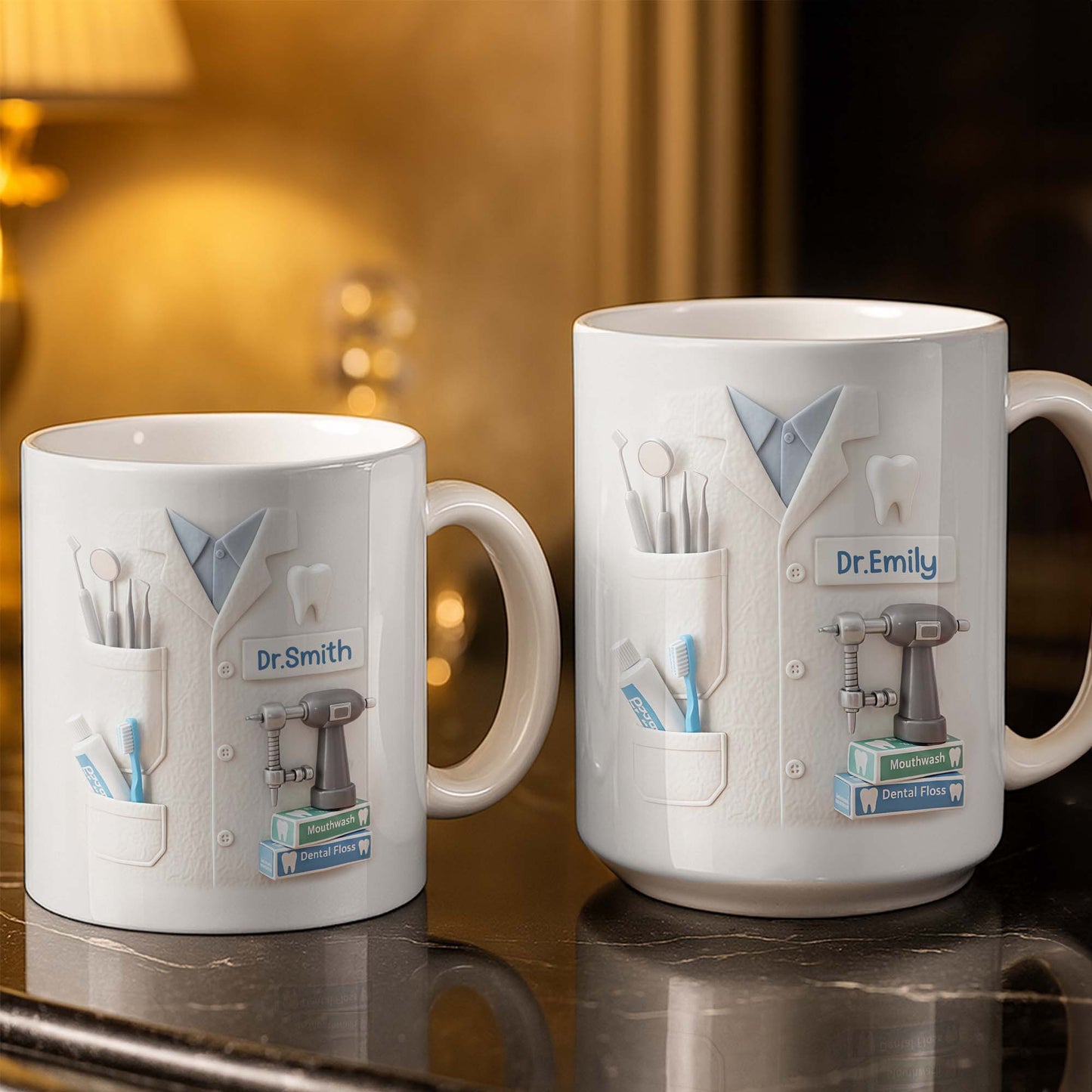 Celebrate A Beautiful Smile Every Day With Our Custom Dentist Mug - Personalized Custom Coffee Mug - DOC075_MG