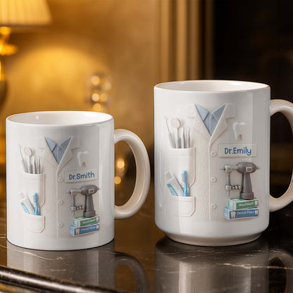 Celebrate A Beautiful Smile Every Day With Our Custom Dentist Mug - Personalized Custom Coffee Mug - DOC075_MG