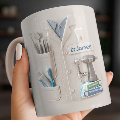 Celebrate A Beautiful Smile Every Day With Our Custom Dentist Mug - Personalized Custom Coffee Mug - DOC075_MG