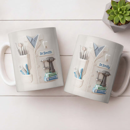 Celebrate A Beautiful Smile Every Day With Our Custom Dentist Mug - Personalized Custom Coffee Mug - DOC075_MG