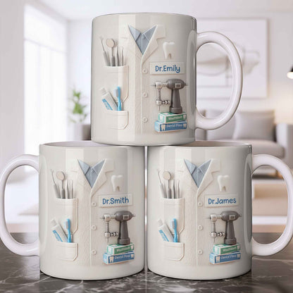 Celebrate A Beautiful Smile Every Day With Our Custom Dentist Mug - Personalized Custom Coffee Mug - DOC075_MG