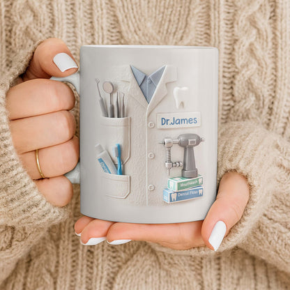 Celebrate A Beautiful Smile Every Day With Our Custom Dentist Mug - Personalized Custom Coffee Mug - DOC075_MG
