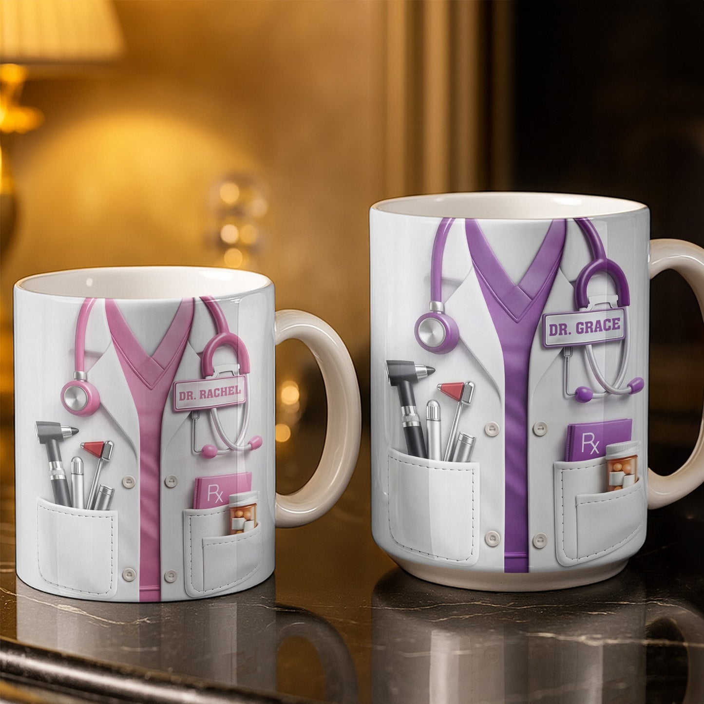 Customize With Your Favorite Doctor's Name And Tools - Personalized Custom Coffee Mug - DOC078_MG