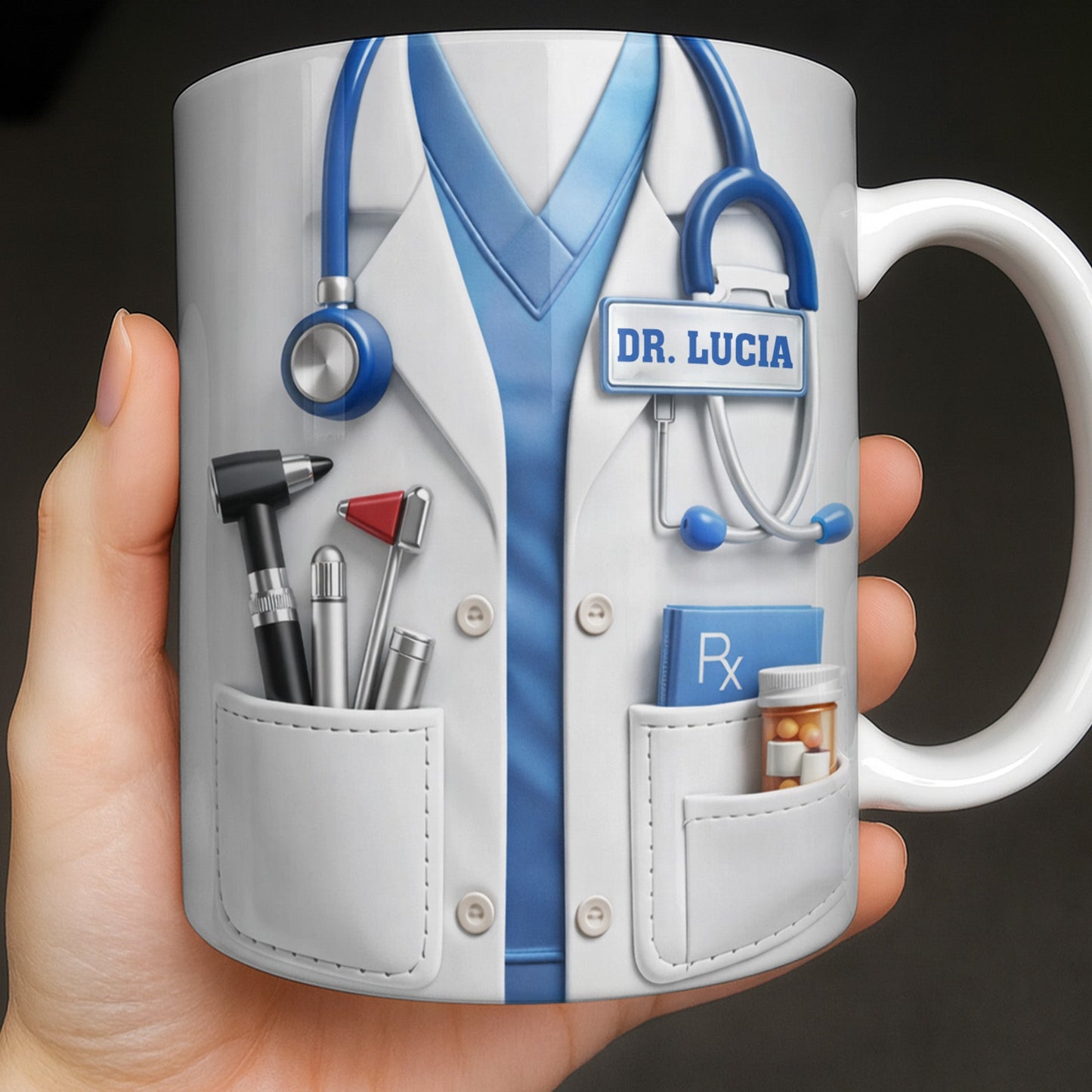 Customize With Your Favorite Doctor's Name And Tools - Personalized Custom Coffee Mug - DOC078_MG