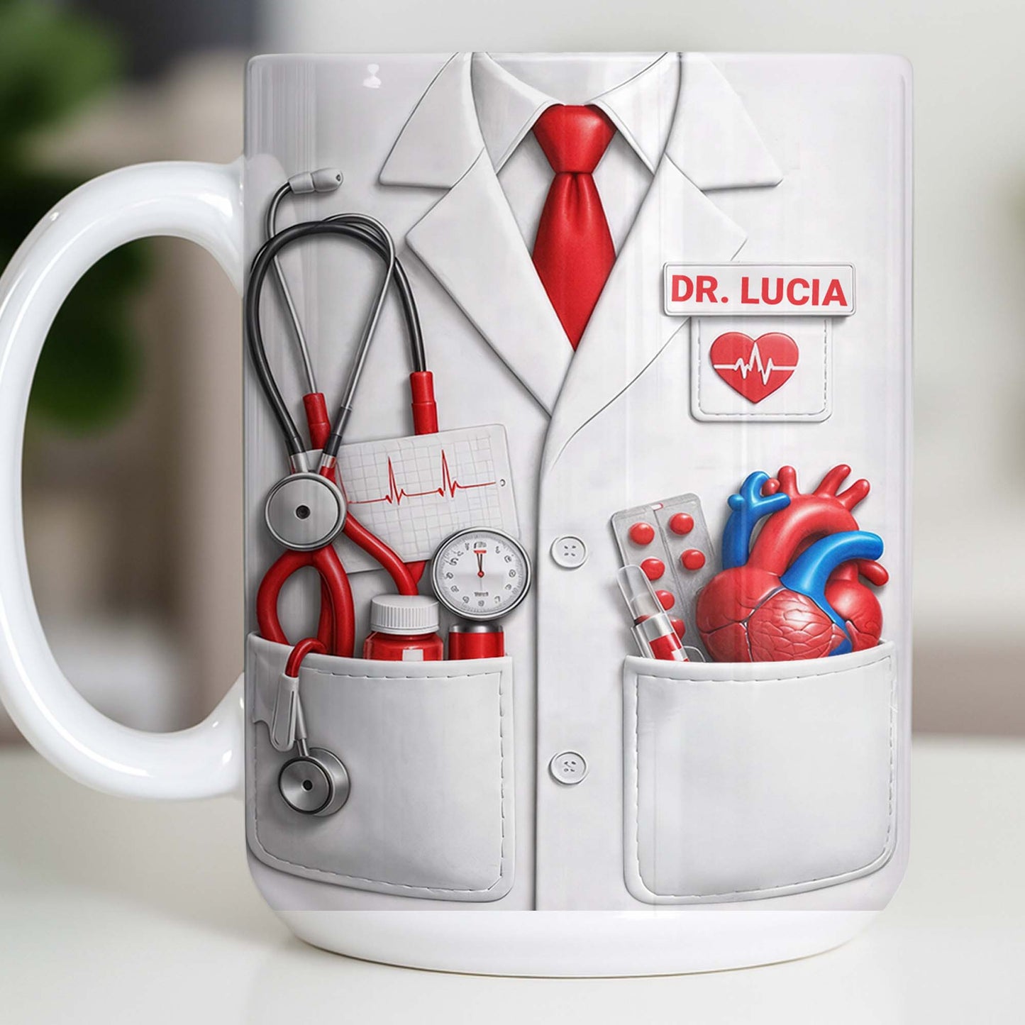 Celebrate Dedication And Care With Custom Doctor Themed Mug - Personalized Custom Coffee Mug - DOC084_MG