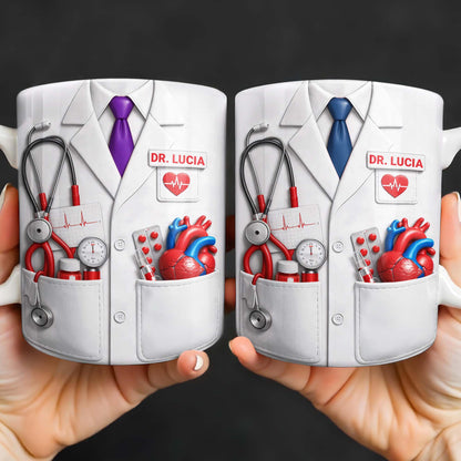 Celebrate Dedication And Care With Custom Doctor Themed Mug - Personalized Custom Coffee Mug - DOC084_MG