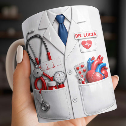 Celebrate Dedication And Care With Custom Doctor Themed Mug - Personalized Custom Coffee Mug - DOC084_MG
