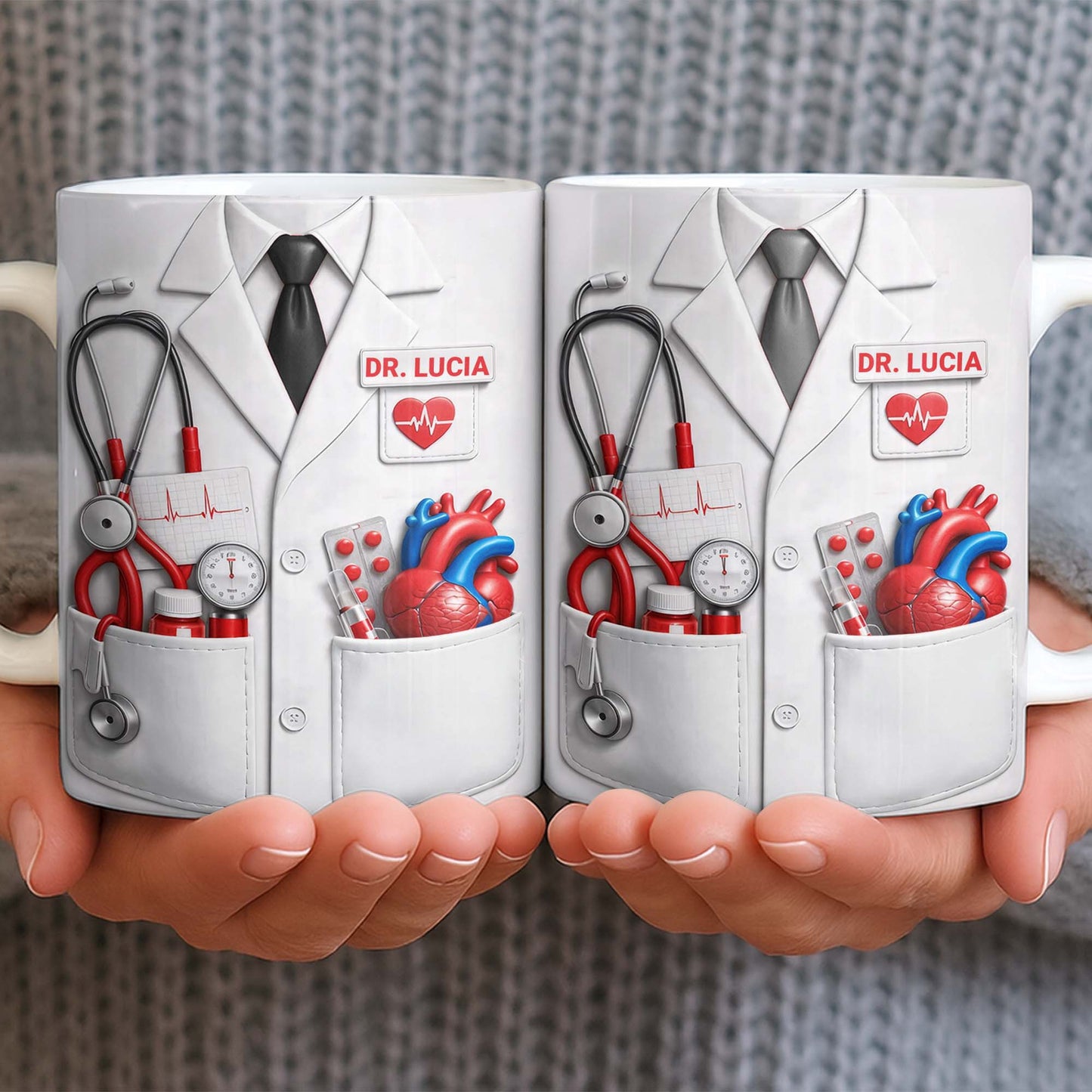 Celebrate Dedication And Care With Custom Doctor Themed Mug - Personalized Custom Coffee Mug - DOC084_MG