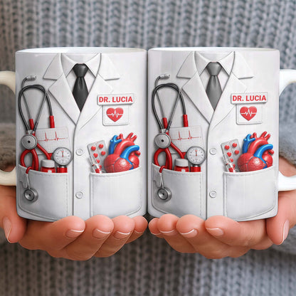 Celebrate Dedication And Care With Custom Doctor Themed Mug - Personalized Custom Coffee Mug - DOC084_MG