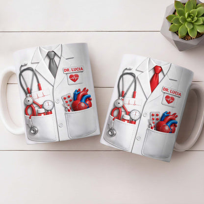 Celebrate Dedication And Care With Custom Doctor Themed Mug - Personalized Custom Coffee Mug - DOC084_MG