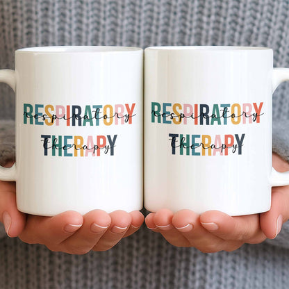 Respiratory Therapy Multicolored Text Design - Personalized Custom Coffee Mug - DOC086_MG