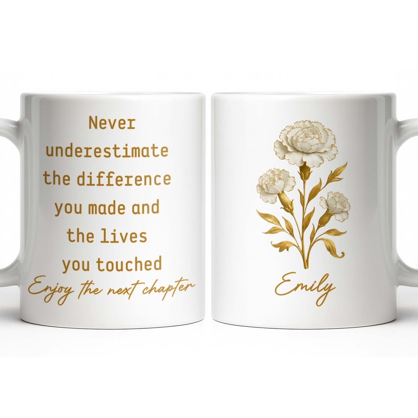 Never Underestimate The Difference You Made - Personalized Custom Coffee Mug - DOC088_MG