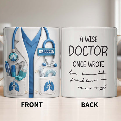 The Perfect Gift for Healthcare Heroes Featuring Medical Instruments - Personalized Custom Coffee Mug - DOC090_MG